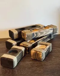 Drewniany świecznik na tealighty 1szt. – rustykalny, boho, handmade — ujęcie 4