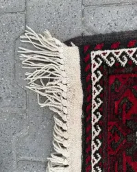 Dywan afgański Beluch ręcznie tkany 180x100 wełniany vintage — ujęcie 3