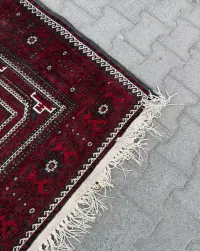 Dywan afgański Beluch ręcznie tkany 180x100 wełniany vintage — ujęcie 4