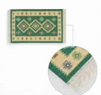 Dywan Do Salonu Zielony 80x150cm Uniwersalny Wiosenny Dywanik Mata Chodnik — ujęcie 2
