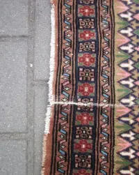 dywan wełniany ręcznie tkany wYcZyszczOnY Boho poszarpaniec — ujęcie 2