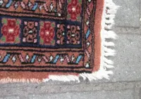 dywan wełniany ręcznie tkany wYcZyszczOnY Boho poszarpaniec — ujęcie 3
