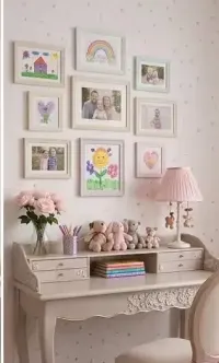 Eleganckie biurko / toaletka w kolorze kaszmiru — ujęcie 4