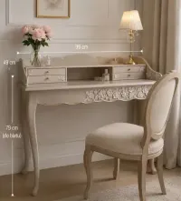 Eleganckie biurko / toaletka w kolorze kaszmiru — ujęcie 5