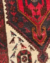 Jak nowy wełniany kaszmirowy dywan perski Hamadan 195x100 galeria 9 tyś — ujęcie 5