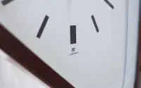 Japoński Dwustronny Zegar ścienny Seikosha CO. LTD Seiko — ujęcie 5