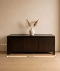 Komoda VINCI niska z litego drewna |Dąb dziki pełny| Olej Choco| The Beds — ujęcie 5