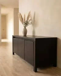 Komoda VINCI niska z litego drewna |Dąb dziki pełny| Olej Choco| The Beds — ujęcie 2