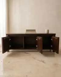 Komoda VINCI niska z litego drewna |Dąb dziki pełny| Olej Choco| The Beds — ujęcie 3