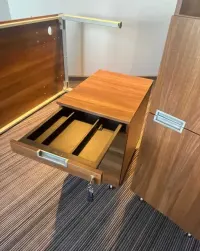 Kontenerek pod biurko gabinetowy orzech kontenereki szafka biuro dom — ujęcie 3
