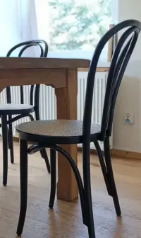 Krzesła gięte rattan styl thonet A-18 Fameg  vintage — ujęcie 4