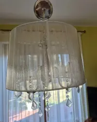 Lampa glamour srebrna MONA , na 3 żarówki — ujęcie 2