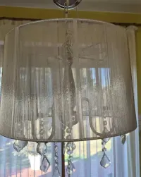 Lampa glamour srebrna MONA , na 3 żarówki — ujęcie 3