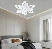 Lampa Led sufitowa RGB Biała w kształcie Kwiatu sterowana pilotem — ujęcie 5