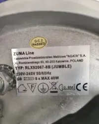 Lampa sufitowa 8 punktów świetlnych , chrom — ujęcie 4