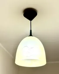 Lampa wisząca Alfa szklany klosz — ujęcie 3