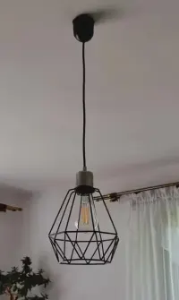 Lampy 2 sztuki lampa loft, różnej długości, klosze z siatki drucianej (cena za 2 sztuki) — ujęcie 2