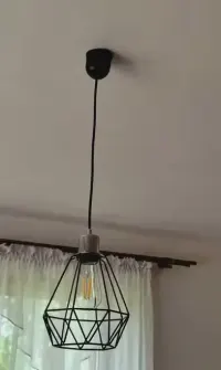 Lampy 2 sztuki lampa loft, różnej długości, klosze z siatki drucianej (cena za 2 sztuki) — ujęcie 3