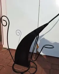 metalowa figurka kot wysoka czarna rękodzieło — ujęcie 5