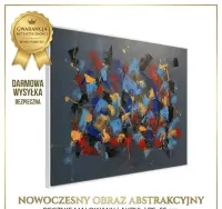 Nowoczesny Obraz Abstrakcja RĘCZNIE MALOWANY Duży Do Salonu Loft Akryl WYSYŁKA za 0 zł — ujęcie 4
