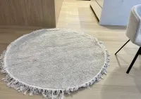NOWY Dywan okrągły z frędzlami Berber Ø160cm (Dywany Łuszczów) — ujęcie 3