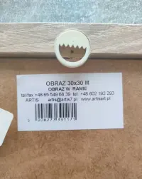Obraz 30x30 cm w ramie – motyw czajnika i filiżanki — ujęcie 2
