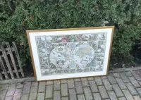 Obraz litografia mapa swiata — ujęcie 2