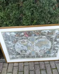Obraz litografia mapa swiata — ujęcie 5