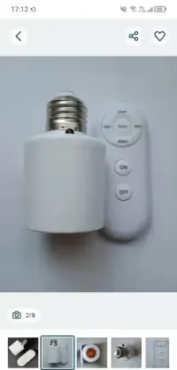 Oprawa żarówka zdalne sterowanie czasowe pilot E27 60W LED — ujęcie 3