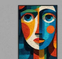 plakat kolorowy w stylu pablo picasso, obraz kolorowy w stylu picasso — ujęcie 2