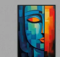 plakat kolorowy w stylu pablo picasso, obraz kolorowy w stylu picasso — ujęcie 2