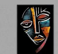 plakat kolorowy w stylu pablo picasso, obraz kolorowy w stylu picasso — ujęcie 2