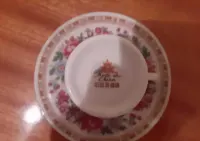 Porcelana porcelanowe filiżanki filiżanka kwiaty kwiatowy wzór — ujęcie 4
