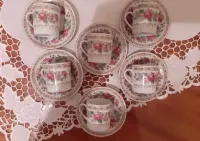 Porcelana porcelanowe filiżanki filiżanka kwiaty kwiatowy wzór — ujęcie 5