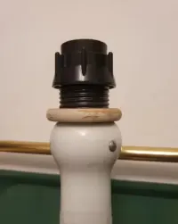 Porcelanowa lampa stołowa Wallendorf sygnatura vintage retro — ujęcie 4