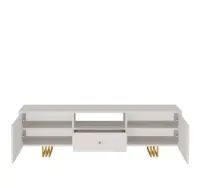 Szafka komoda rtv nowa 150 cm kaszmir/złoty — ujęcie 4