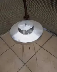 Ufo dekoracja, ozdoba metalowa stabilna UFO silver Stalowe Rzemiosło ŁIS — ujęcie 3