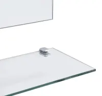 Vidaxl Lustro Ścienne Z Półką, 80X60 Cm, Hartowane Szkło — ujęcie 4