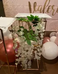 Wisteria glicynia sztuczna girlanda kwiatowa dekoracja 12 sztuk — ujęcie 2