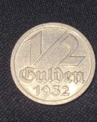1/2 gulden 1932 ,Wolne Miasto Gdańsk ,Polska ,  orginalny. — ujęcie 2