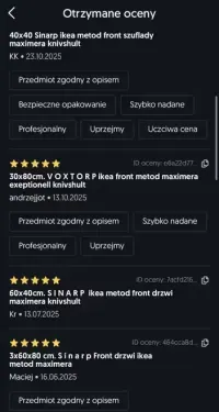 10x80x40 cm. SINARP ikea metod front obudowy szuflady maximera knivshult salon BARBER,Spa,Wellness — ujęcie 2