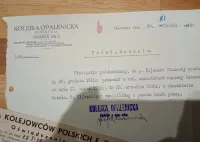 2 dokumenty PKP II RP 1939 rok Poznań — ujęcie 3