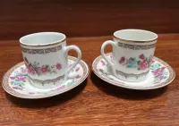 2 małe filiżanki z chińskiej porcelany z okresu PRL — ujęcie 2