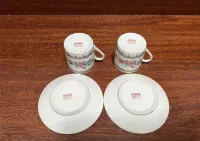 2 małe filiżanki z chińskiej porcelany z okresu PRL — ujęcie 4