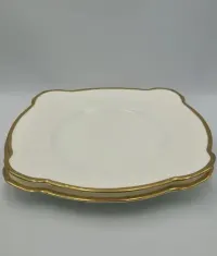 2 talerzyki Minton Golden Heritage – porcelana bone china, Anglia, złocone — ujęcie 2