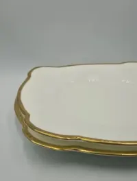 2 talerzyki Minton Golden Heritage – porcelana bone china, Anglia, złocone — ujęcie 3