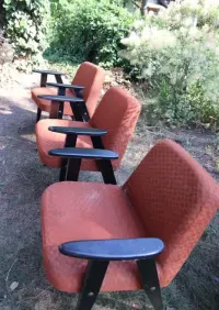 3 fotele Chierowski 366 PRL vinatge retro — ujęcie 4