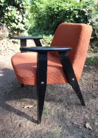 3 fotele Chierowski 366 PRL vinatge retro — ujęcie 2
