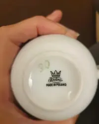 3filizanki karolina prl antyk filizanka zestaw filizanek biala zielona — ujęcie 4