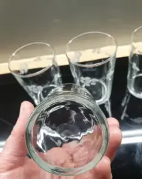 4 szklanki Prl białe kwiaty 200 ml — ujęcie 3